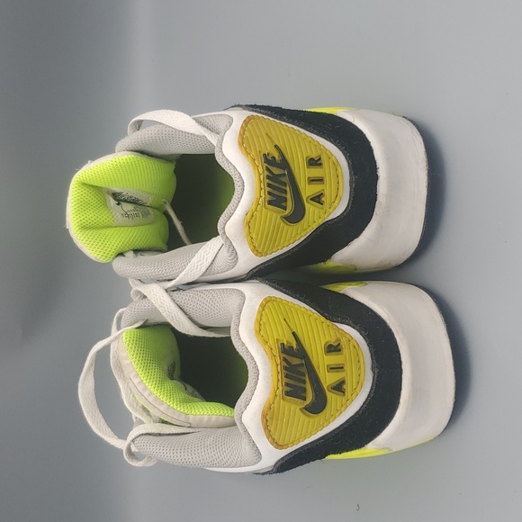 NIKE AIR MAX 90WHITE / KHAKI-CYBER-DK SMOKE GREY Size Women US 7 - Picture 3 of 6